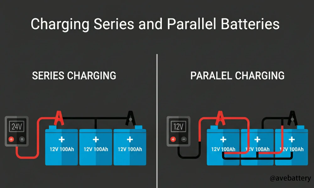 charging series and parallel batteries