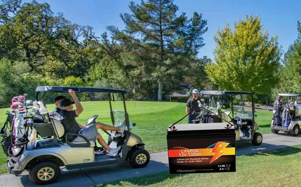 how long will a 100ah battery last in a golf cart