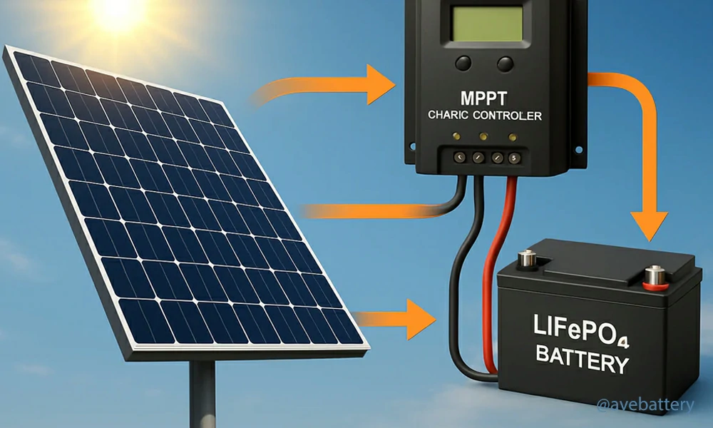 how to charge lifepo4 battery with solar panel