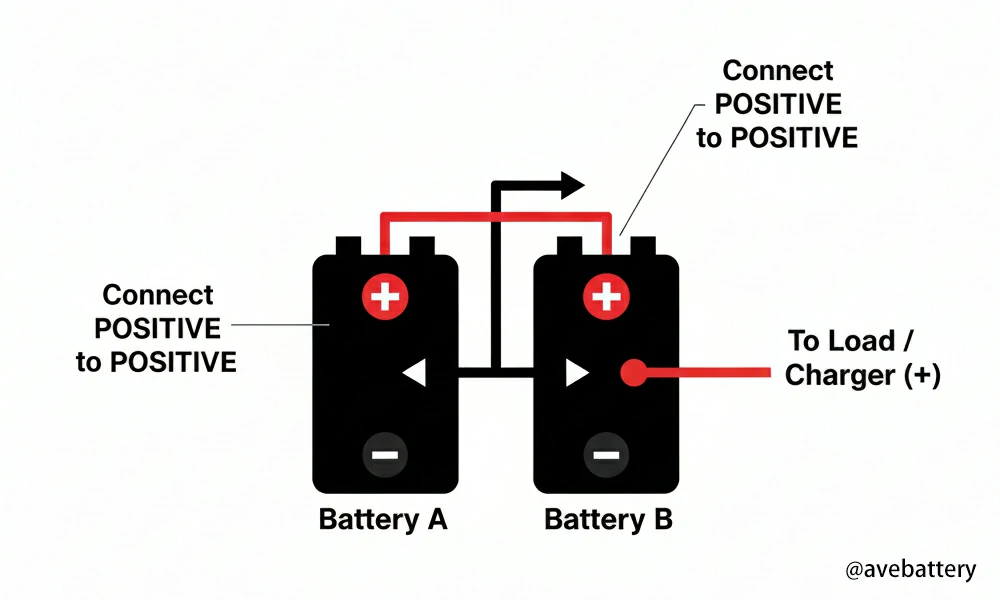 how to connect two 12v batteries in parallel