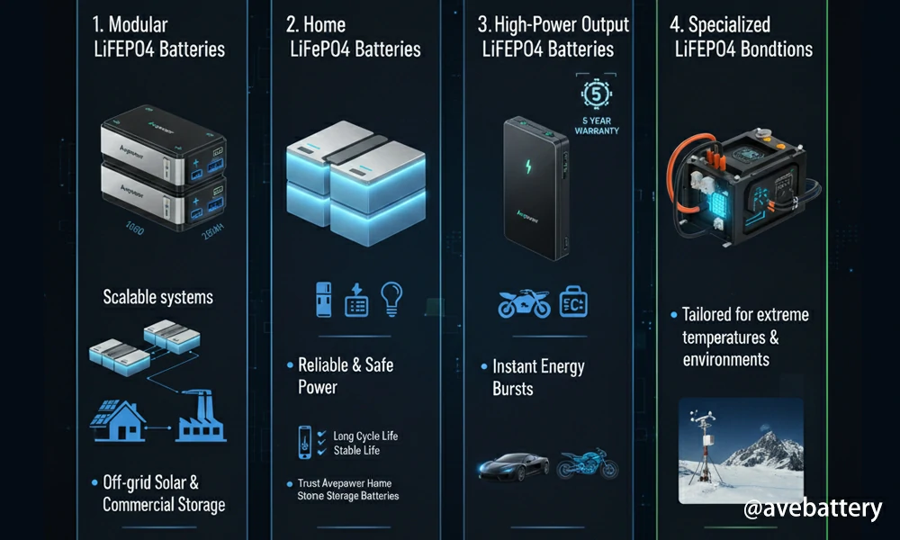 lifepo4 batteries by application