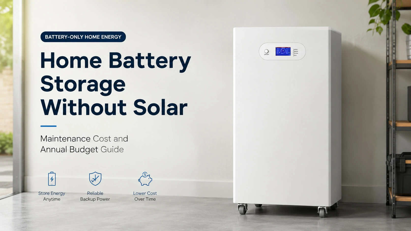 home battery storage without solar maintenance cost annual budget