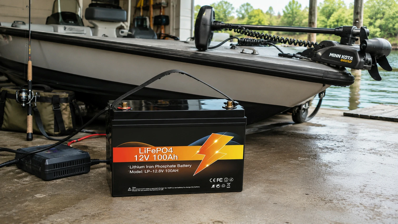 what size lithium battery for 12v trolling motor