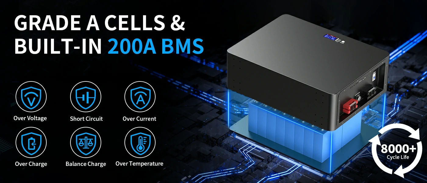 200a bms for 48v 300ah lifepo4 battery backup