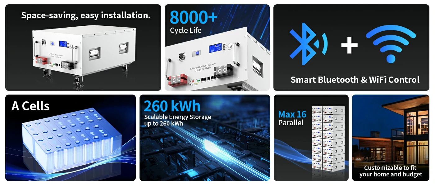 compact rack mount solar battery for home energy storage