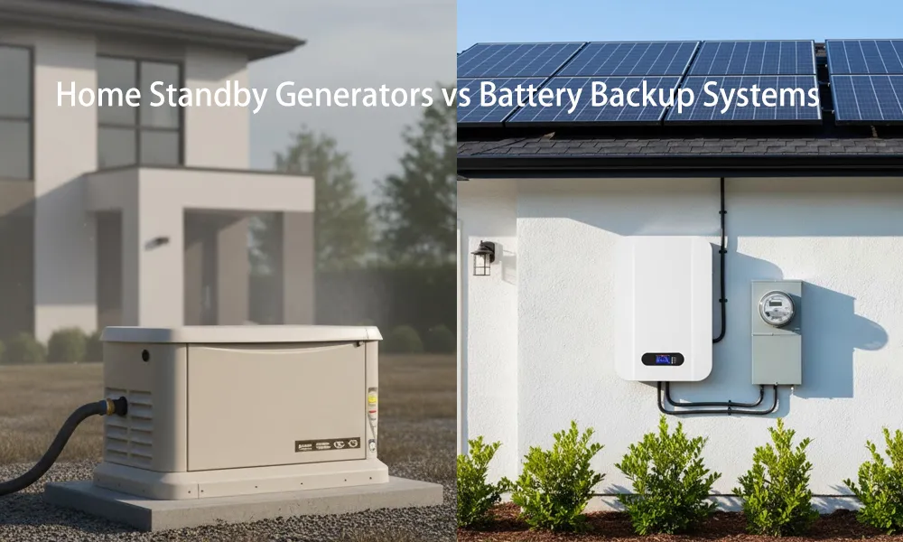 home standby generators vs battery backup systems​