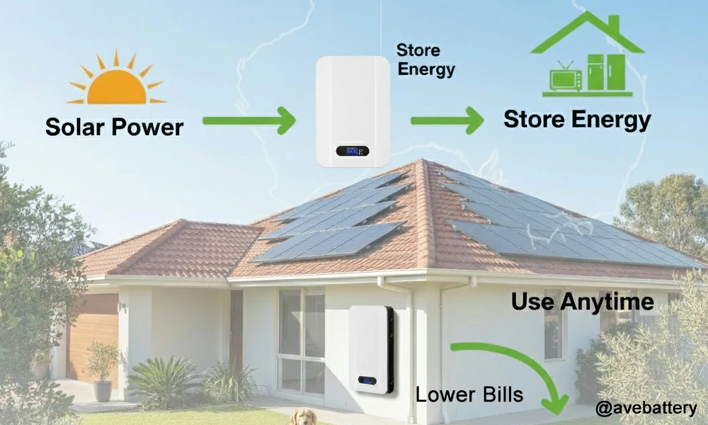 how a home battery works with your solar system
