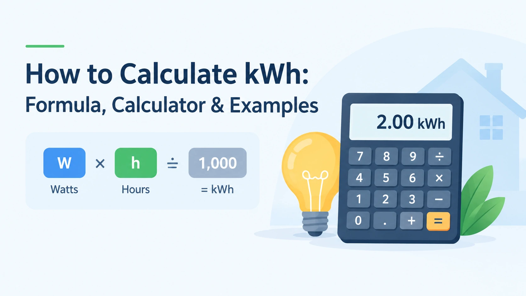 how to calculate kwh