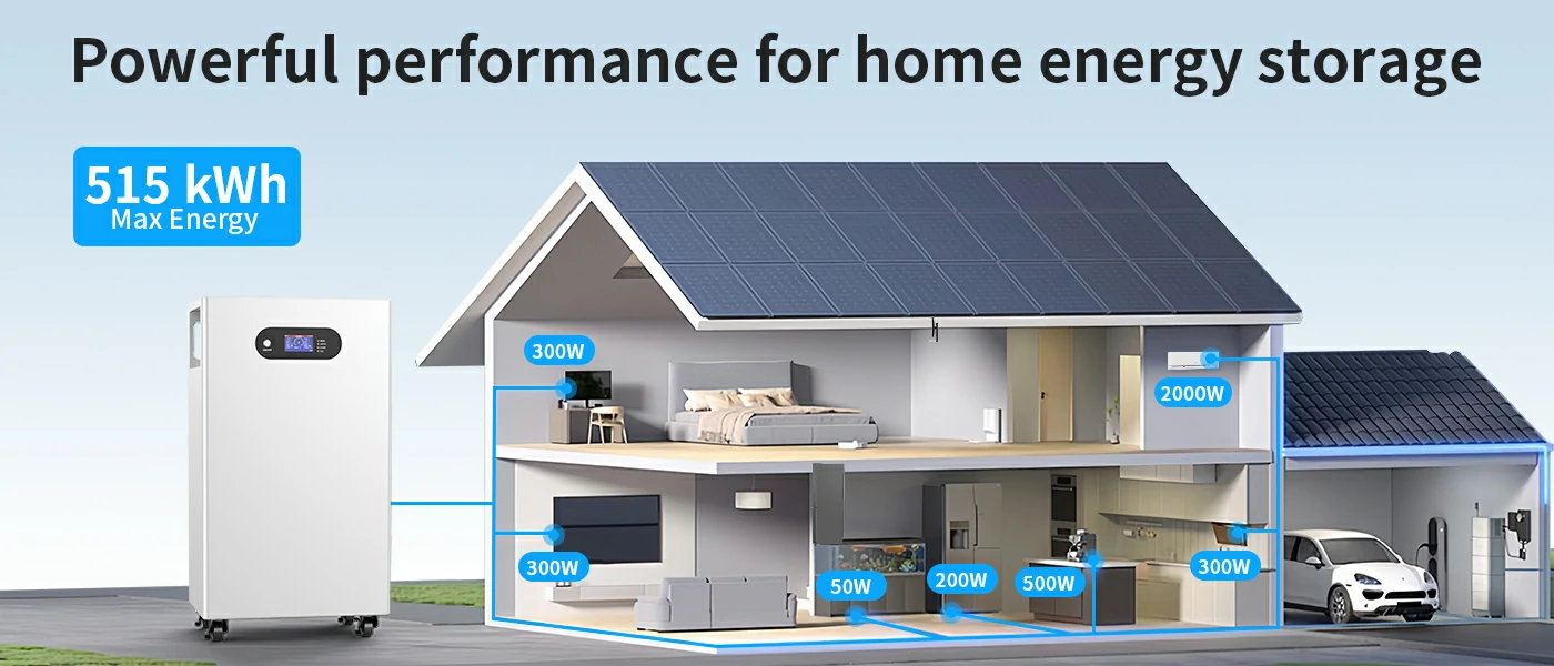vertical lifepo4 battery system for home storage