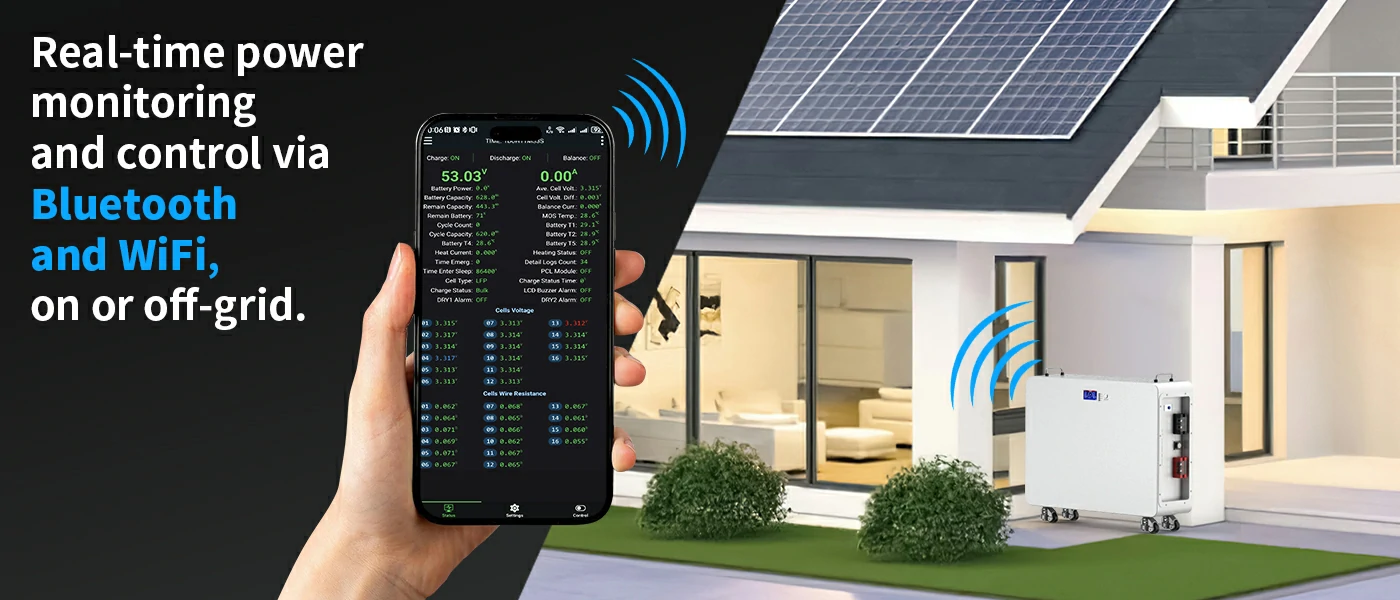 wifi and bluetooth enabled home battery backup