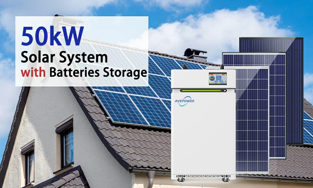 50kw solar system with batteries storage