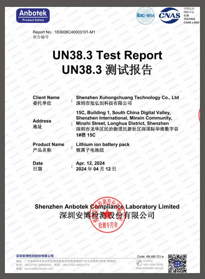 UN38.3 Report