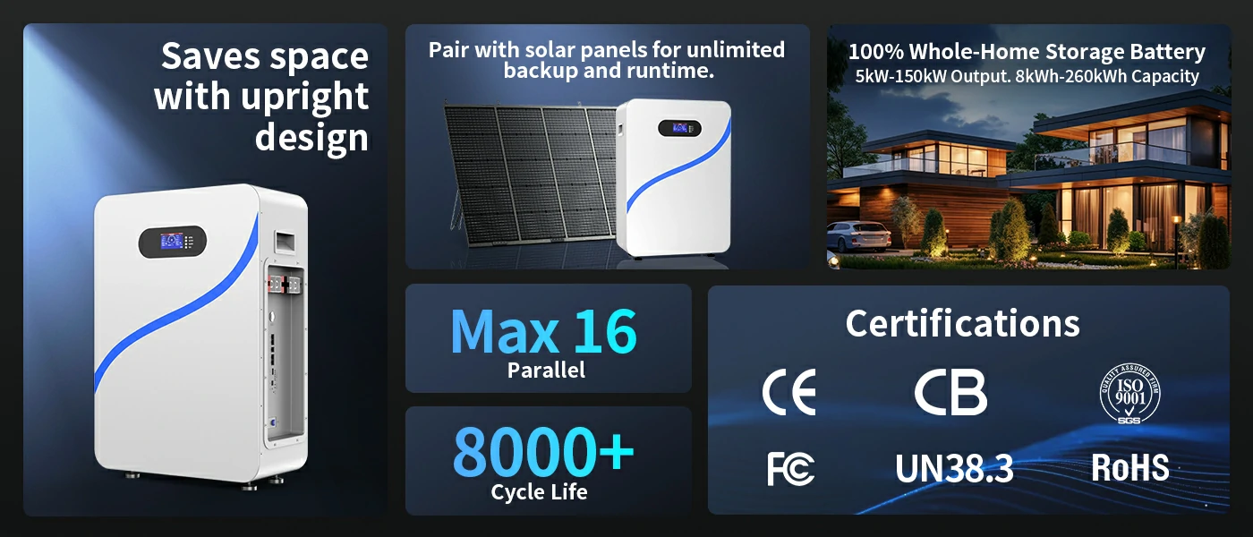 8kWh lithium battery for solar backup