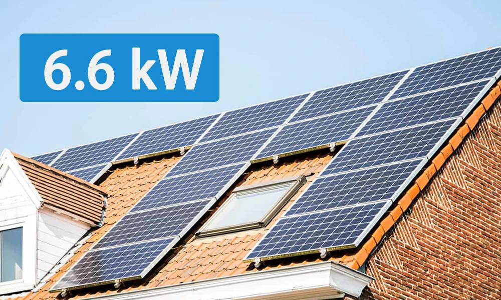how many panels in a 6.6 kw solar system