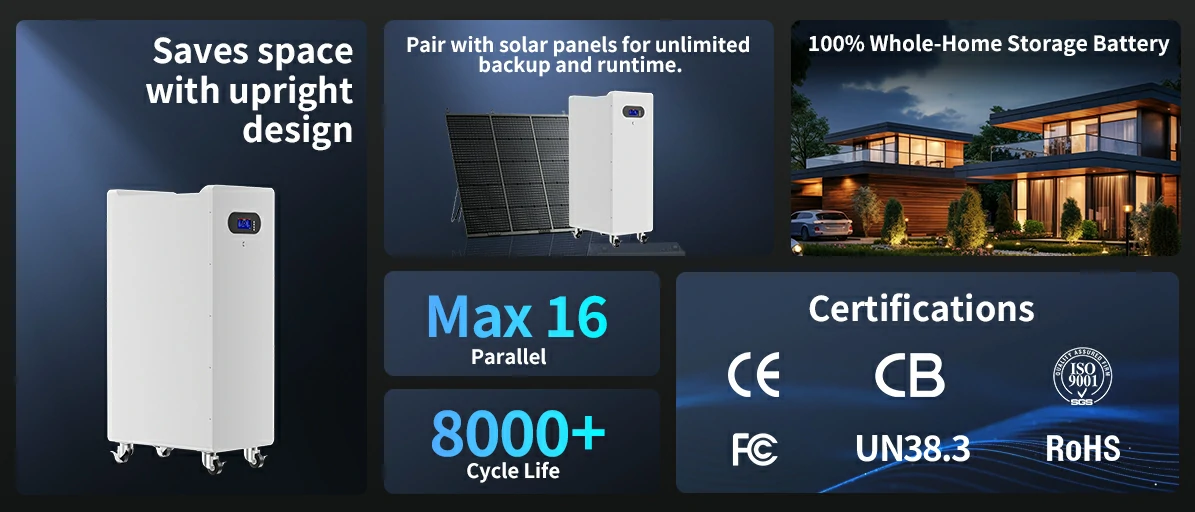 16kWh solar battery home energy storage system