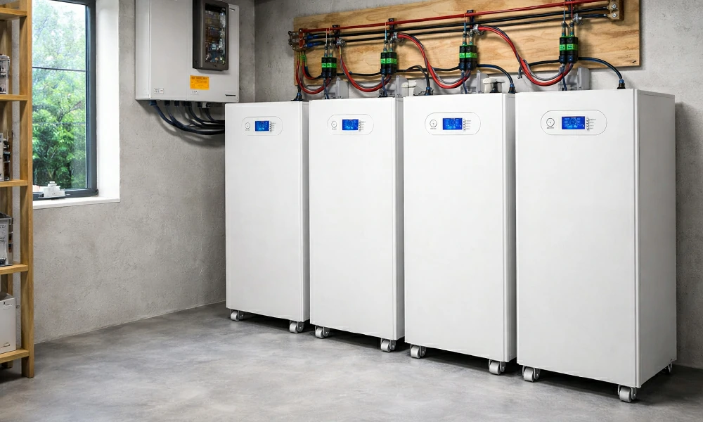 4 15kwh batteries in parallel