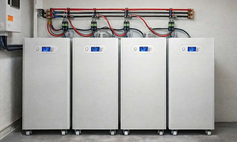 4 batteries in parallel