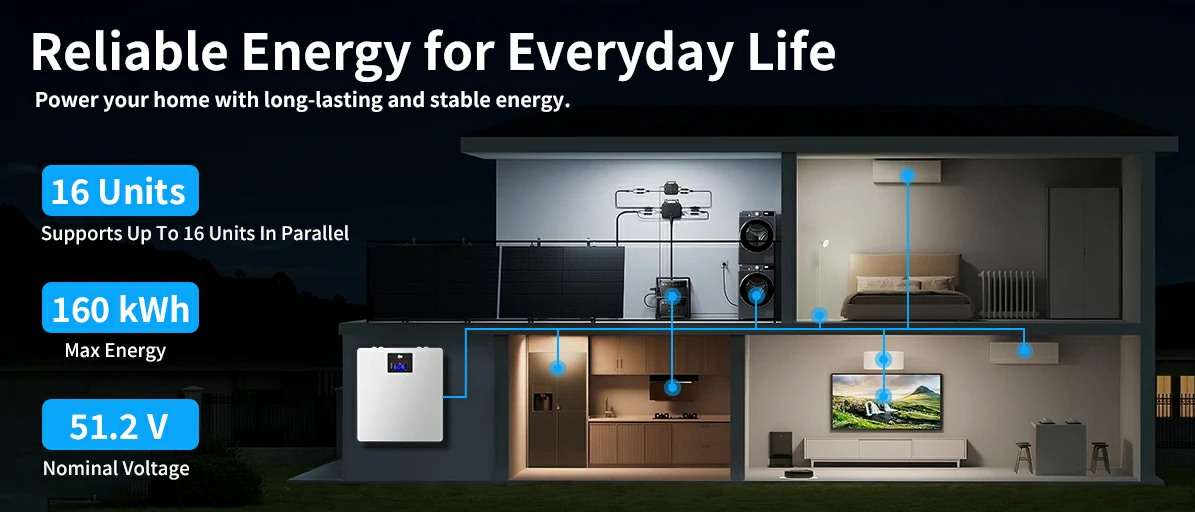 avepower 10kwh home energy storage system for solar backup