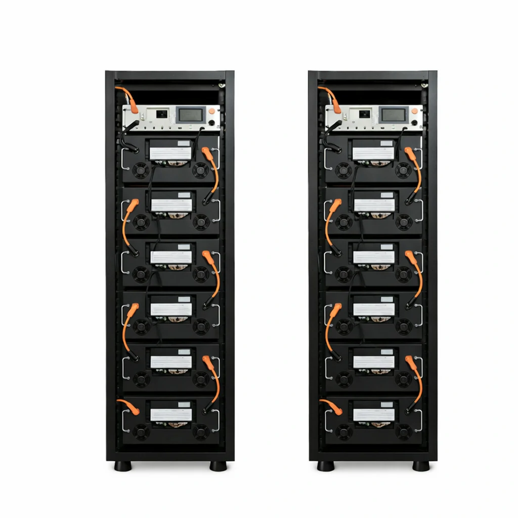 high voltage lithium battery modules close-up