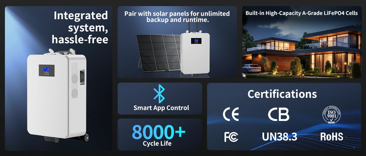 residential solar lithium battery 5kwh 8000 cycles
