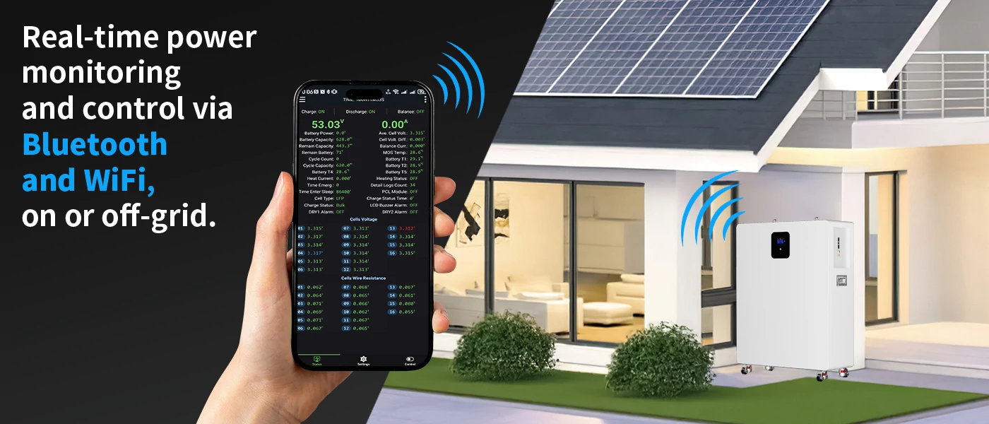 50kwh class solar storage battery with wifi