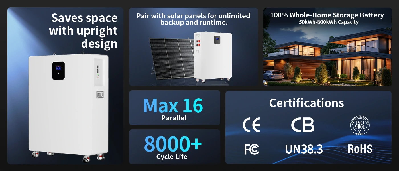51.2v 942ah lifepo4 battery cabinet with cornex cells