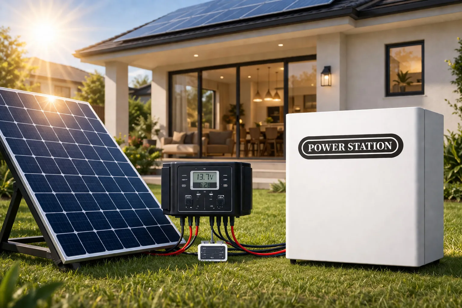 charge a battery with a solar panel