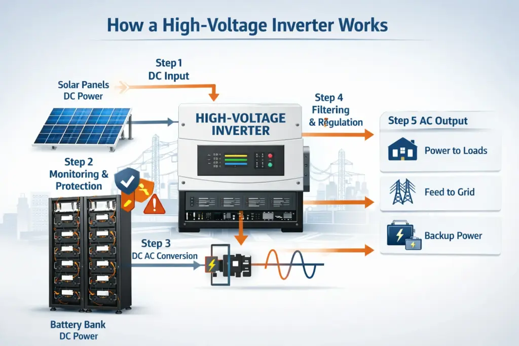 how a high-voltage inverter works