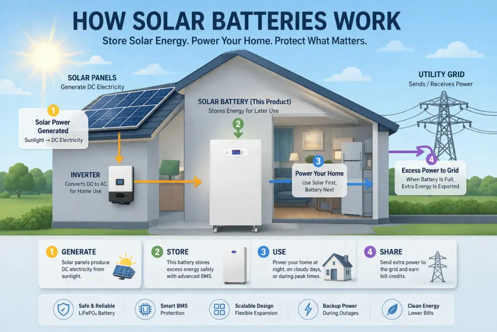 how do solar batteries work