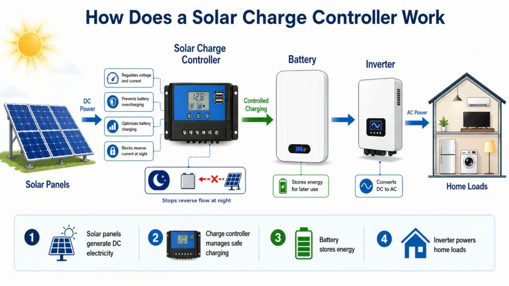 how does a solar charge controller work