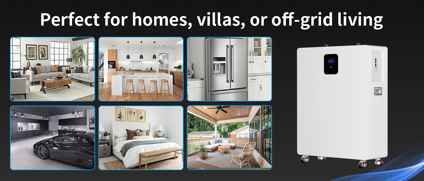 vertical lifepo4 solar battery cabinet for villas and large homes