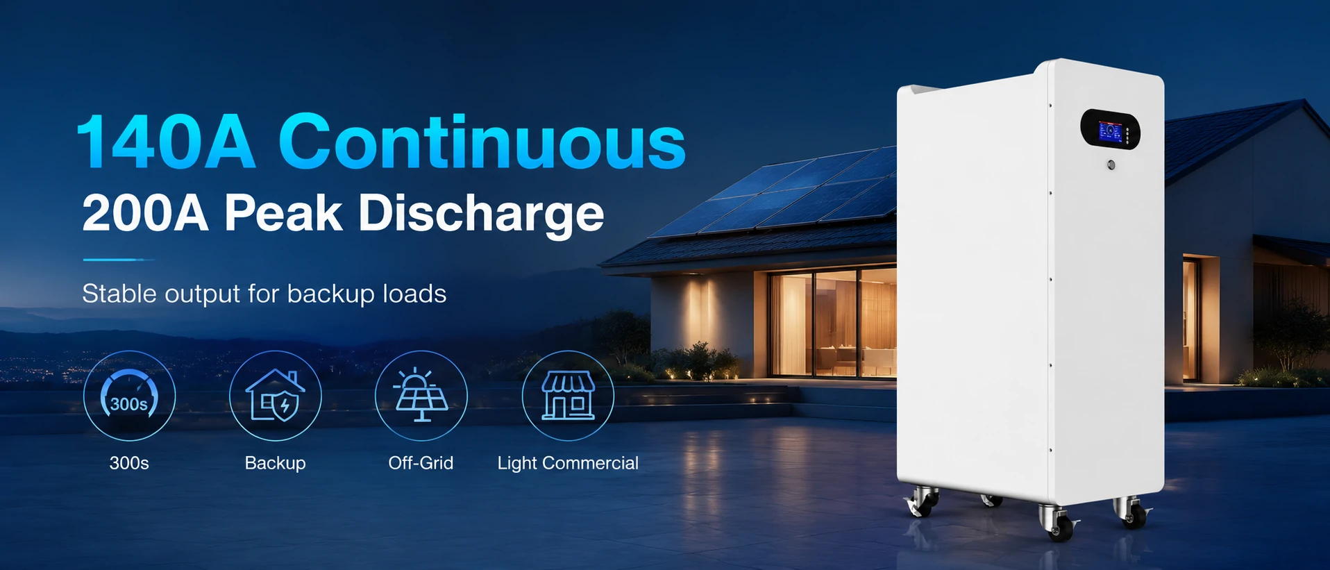 Descarga continua de 140 A y 200A descarga máxima para 48V 314Ah LiFePO4 bateria solar 16kwh