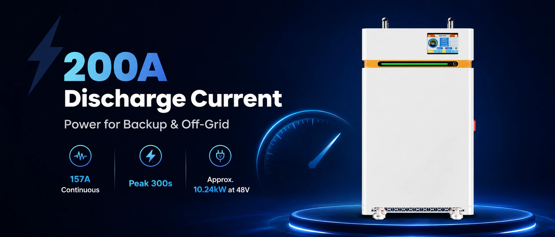 15 kWh 300 Ah lifepo4 décharge de batterie de 200 A pour les systèmes de stockage d'énergie haute puissance