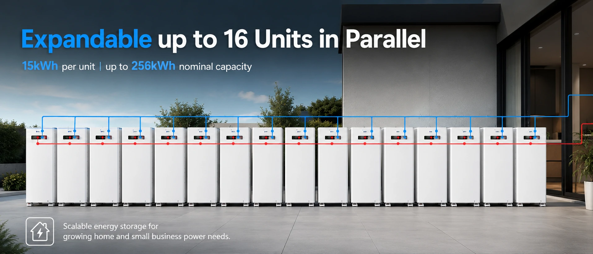 15kwh battery storage expandable up to 16 units in parallel