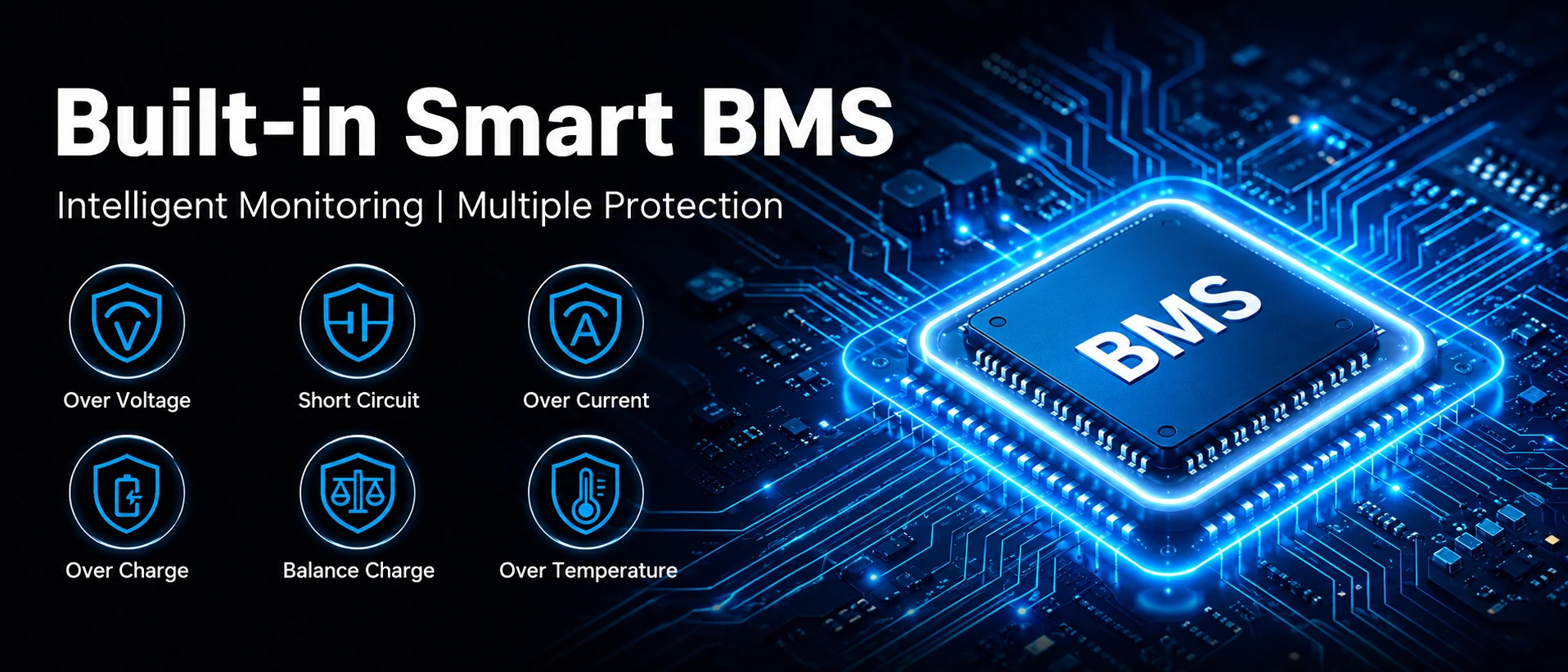 200A BMS protection board for 48V LiFePO4 solar battery