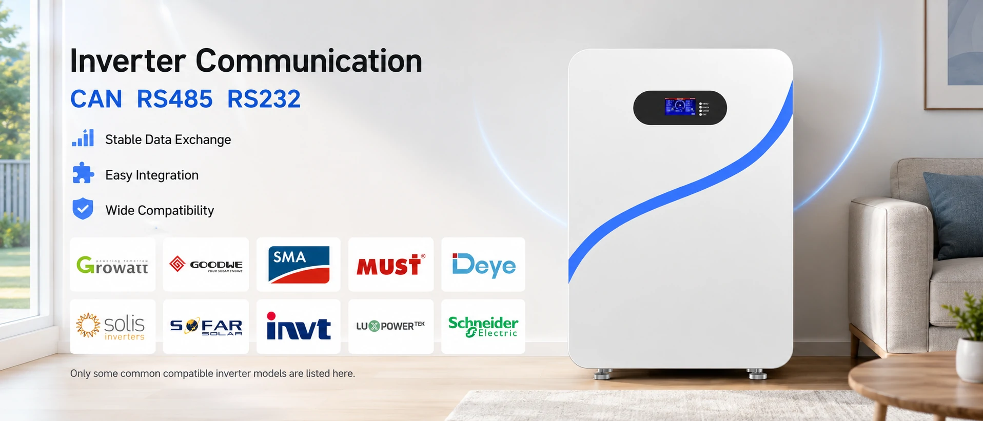 LiFePO4 8-kWh-Batterie mit CAN RS485 RS232 Kommunikation des Wechselrichters