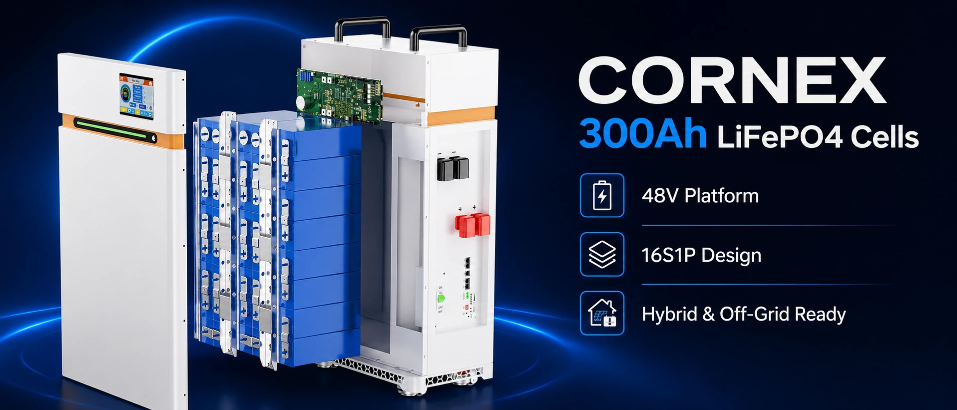 Doté d'une batterie de 300 Ah lifepo4 cellules