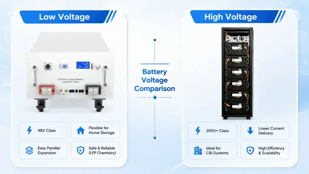 high voltage vs low voltage batteries detailed comparison