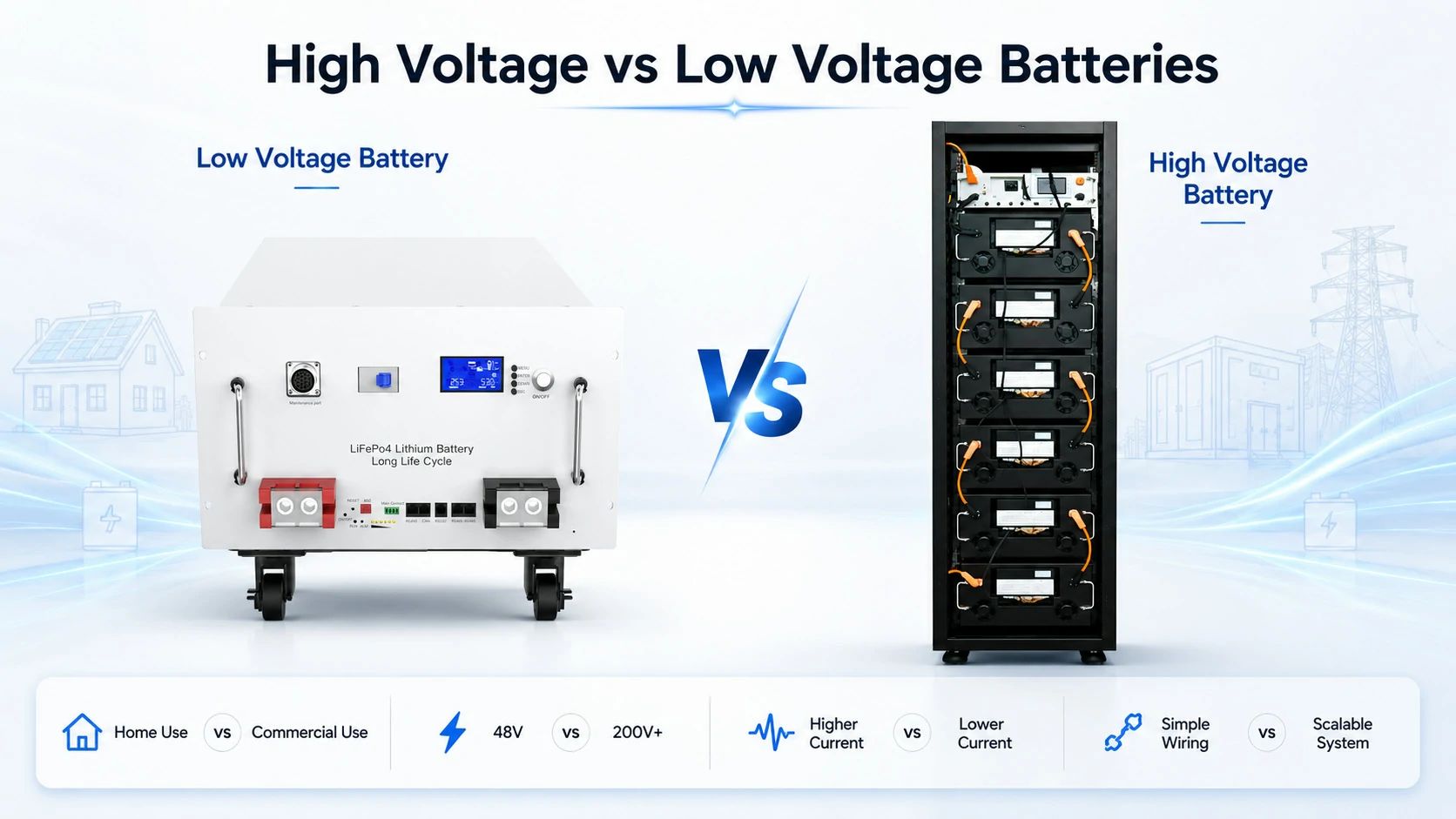 high voltage vs low voltage batteries