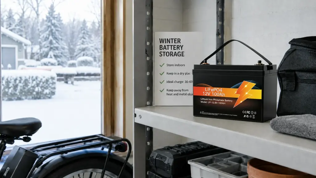 how to store lithium batteries over winter