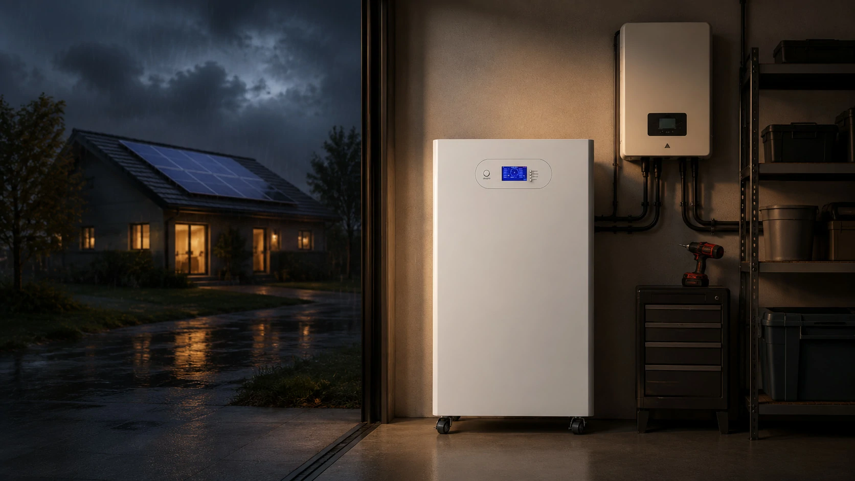 Sistema de respaldo de batería con energía solar para el hogar