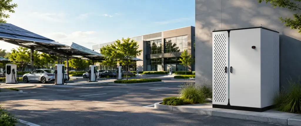 Commercial Battery Backup for EV Charging Sites