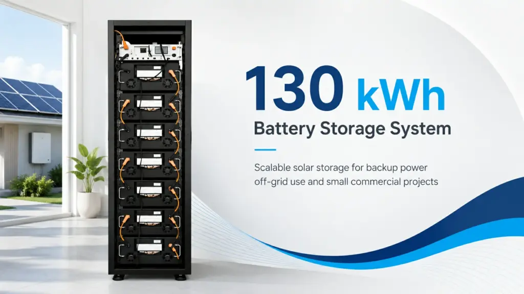 130 kwh battery for solar storage