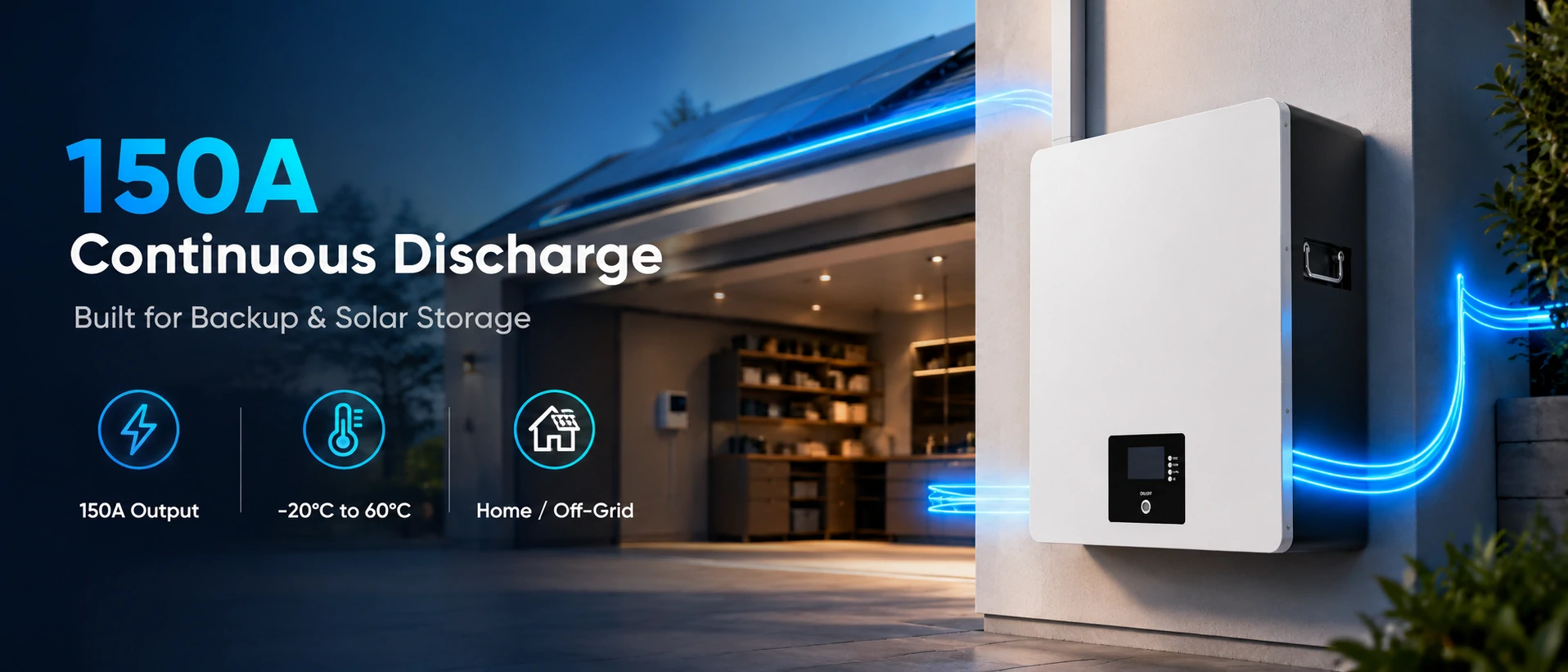 48v 200ah powerwall battery 150a continuous discharge