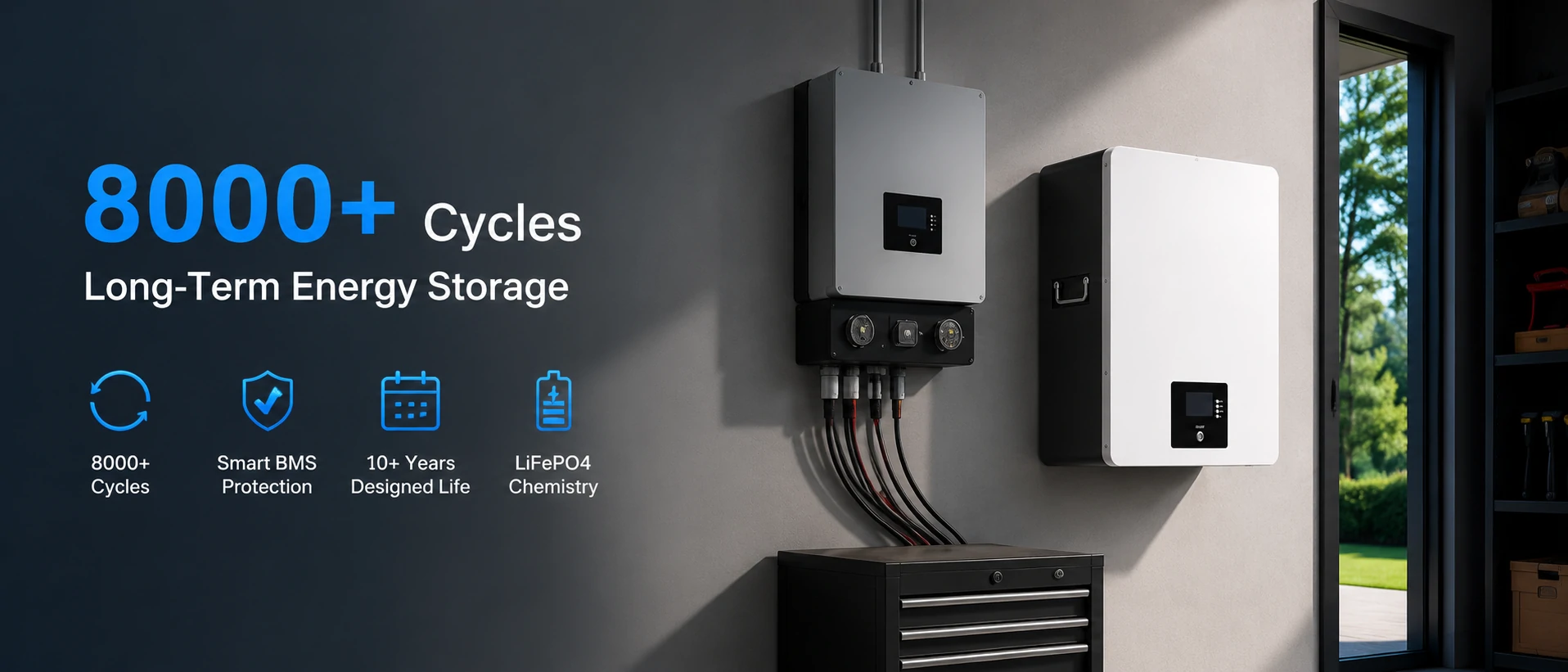 48v 200ah powerwall battery 8000 cycles @80% dod