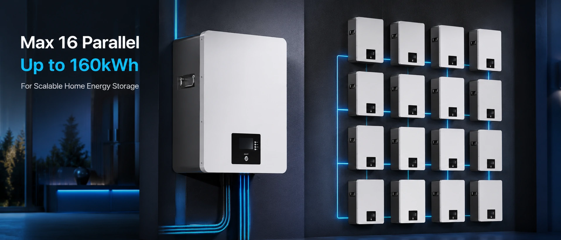 48v 200ah powerwall battery max 16 units in parallel