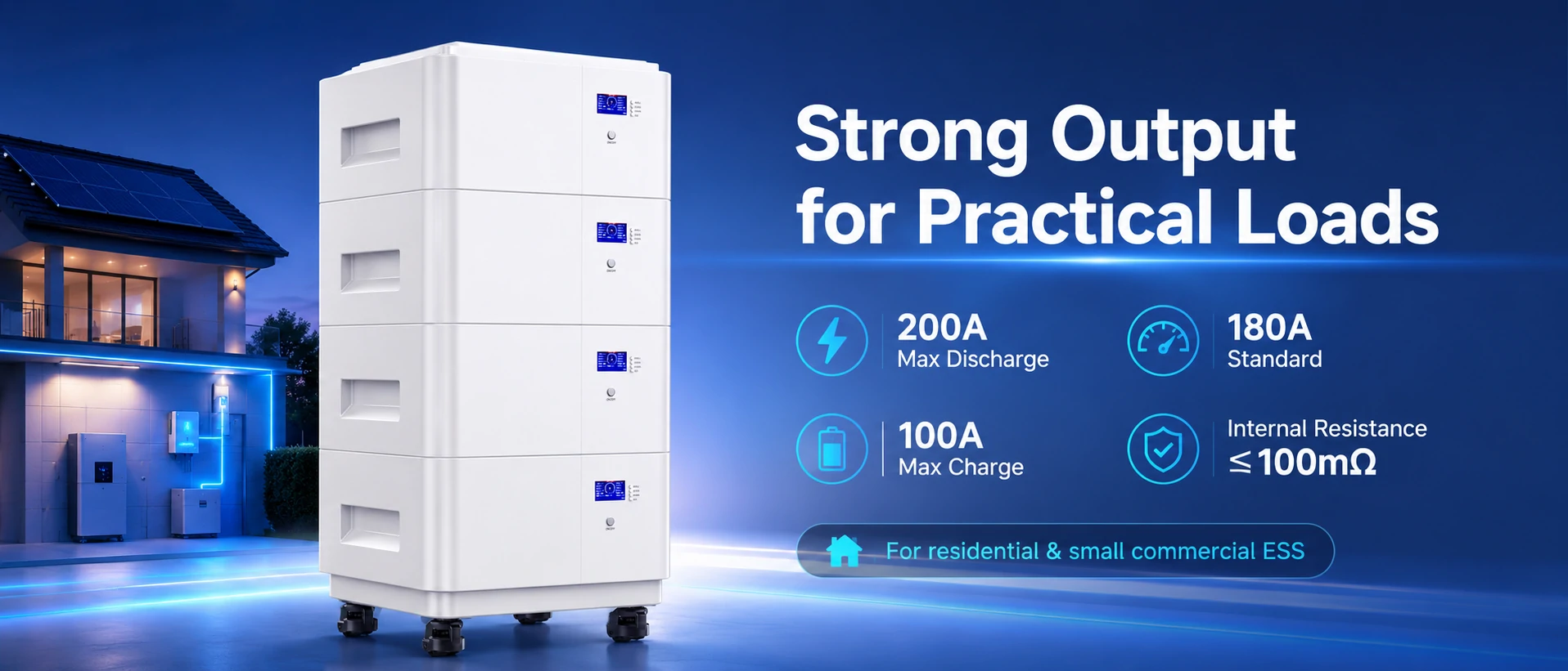 avepower stackable battery 200a discharge capability