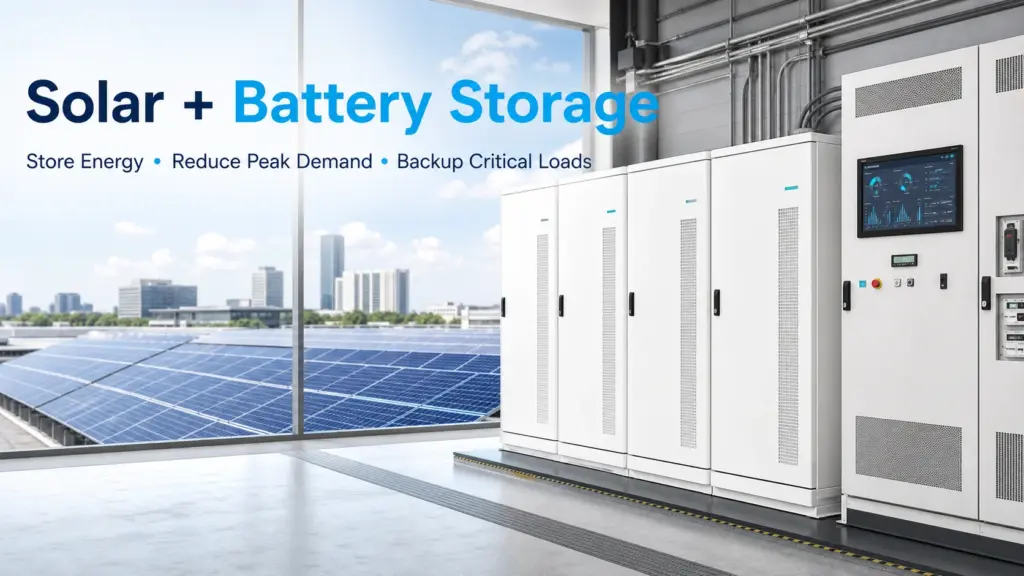 commercial solar plus battery storage