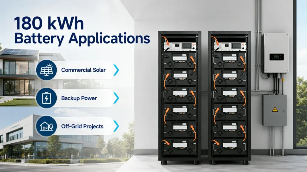 common applications of a 180 kwh battery