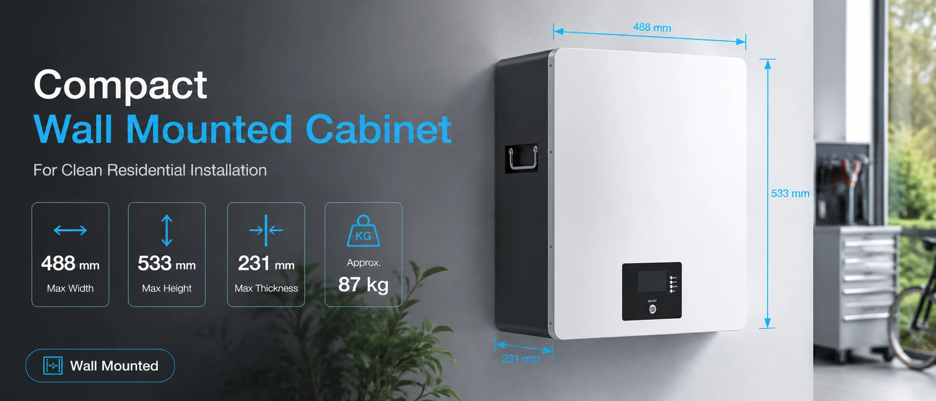 compact wall mounted cabinet